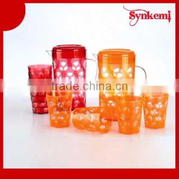 Plastic restaurant cold water pitcher set