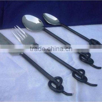 Twist handle cutlery set ~ spiral handle flatware sets