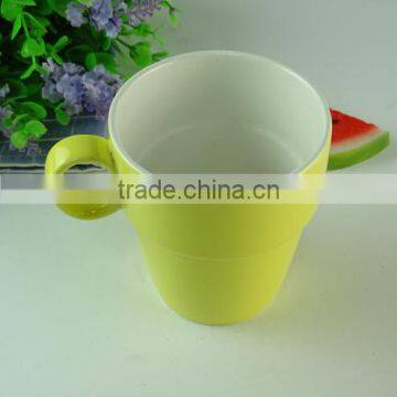 sotck round ceramic yellow -glazed coffee cup tea cup