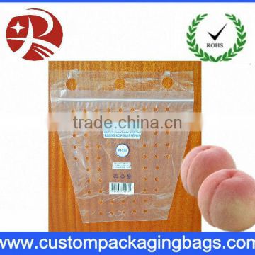 PP Portable Fruit Packing Bag With Perforation And Hanger Hole