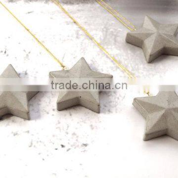 Concrete or cement homewares christmas decoration Star Ornaments