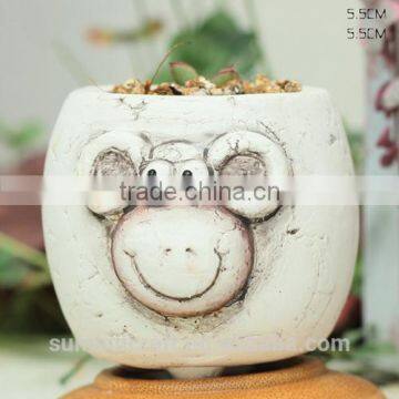 Mini White Zodiac Animal Decorative Succulent Ceramic Flower Pots photo-2