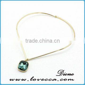 Elegant Statement Cheap Synthetic Gemstone Necklace photo-3