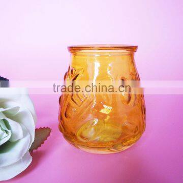 Geo Cut Glass Candle Jar With Metal Handle photo-4