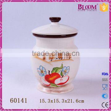 Factory direct sale ceramic decal desgin sugar pot