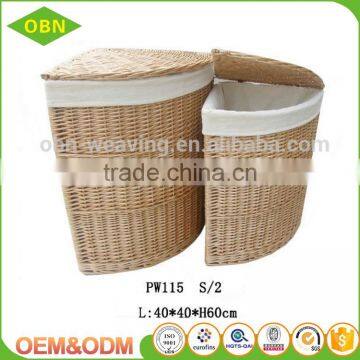 Hand Weave Washable Cheap Storage Hamper Large White Wicker Collapsible Laundry Basket for Hotel photo-6