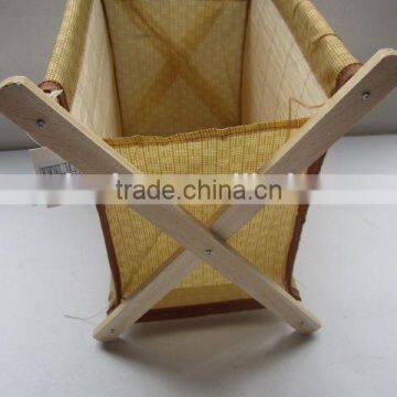 Foldable Non-woven With Wooden Holder Storage Box photo-2