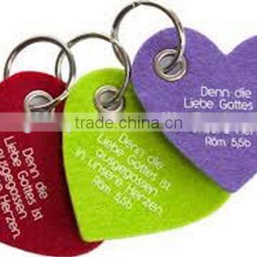 alibaba express hot sale high quality decorative new products fabric eco friendly felt custom logo keychain made in china