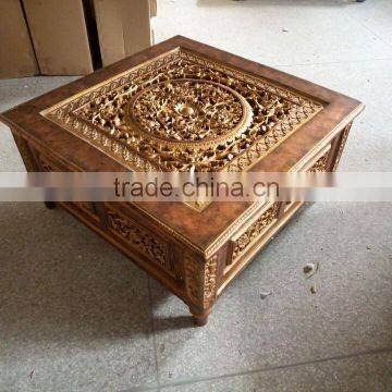 MO-0418-01 Antique Furniture Square Coffee Table for Home Decor photo-3