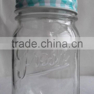 12oz 360ml Engraved printing design glass jar