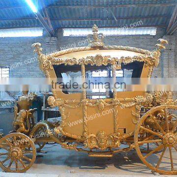 2017 New Royal Golden Cinderella Pumpkin Horse Carriage Celebration Wedding Carriage (BG11-M053) photo-3