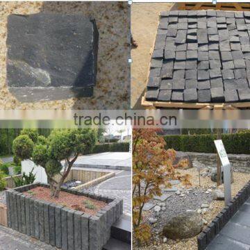 Basalt cubes flamed, natural split