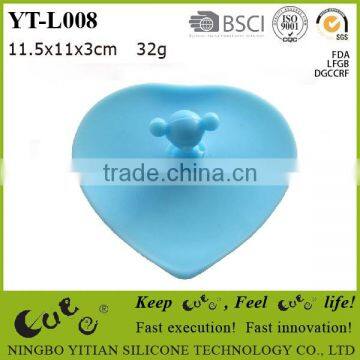 silicone mug cup lid with heart shape YT-L008