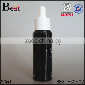 wholesale light resistant 30ml black glass bottle natural oil pump 30ml black glass bottle