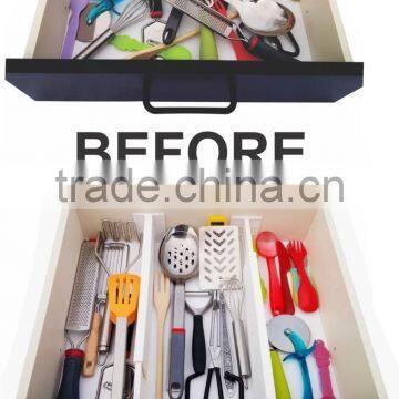 Spring-Loaded Expandable Divider Adjustable Drawer Divider photo-2