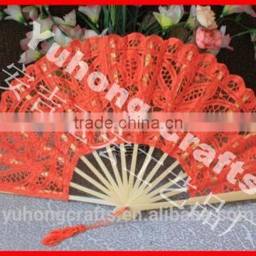 Promotional Chinese bamboo lace foldable fan