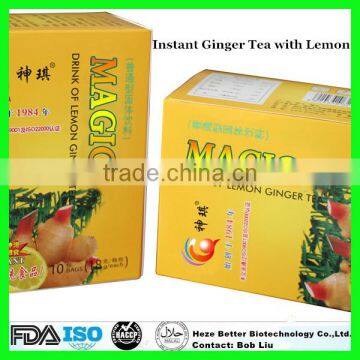 100% Natural Instant Honeyed Ginger Drink, Instant Lemon Ginger Tea Caffeine Free