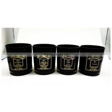 Apple Aroma Luxury Classic Black Soy Wax Scented Candle in Glass Jar photo-2