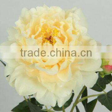 27307 70cm tall fabric peony flower cream colour silk flower