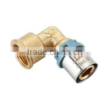 DZR BRASS FEMALE ELBOW WALL PLATE