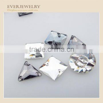 Sew on Rhinestone Crystal Rectangle With Two Holes photo-3