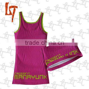 custom sublimation running shirt sleeveless for women