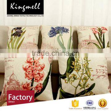 Customized linen sofa cushions with digital printing covers