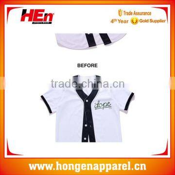 High quality sublimation printing custom embroidered baseball jersey