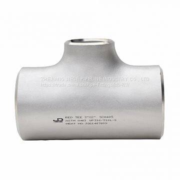 stainless steel seamless reducer tee astm A403 B16.9