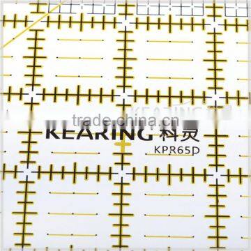Kearing China Factory Direct Sell Transparent Plastic Patchwork Acrylic Ruler ( 6.5'' * 6.5'' ) & Quilt Sew Ruler # KPR65D photo-5