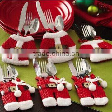 2016 Christmas Decoration Santa Gift bag,candy bag,knife and fork bag for xmas