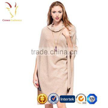 Handmade Wholesale Knit Poncho Women Pure Cashmere Poncho photo-2