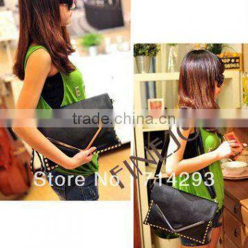 Fashion Lady Street Rivet Tote Shoulder Handbag Messenger Bag 5801