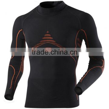 Polyamide spandex seamless compression long sleeve tops