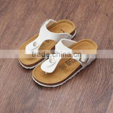 S17453A Summer Children's Cork Slippers Boys High Quality Buckle Slippers photo-3