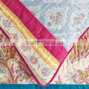 Elegant Pink, Yellow, Green and Blue Coloue Quilt Cover photo-2
