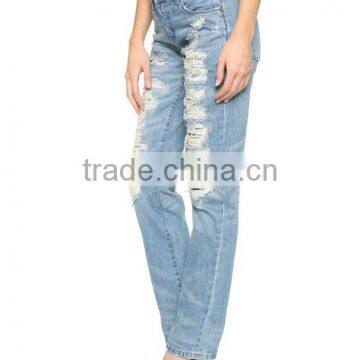 Fashion Design Jeans Pants Types Denim Fabric for Ladies Jeans Pants photo-2
