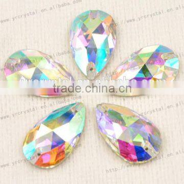 Crystal ab Teardrop Sew on Crystal Beads for Wedding Dress photo-5