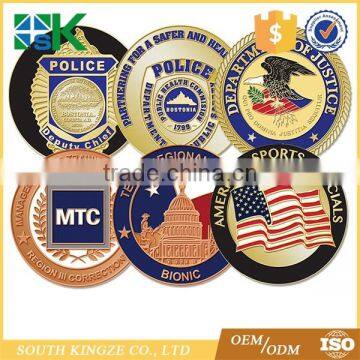 Custom design wholesale 3D emboss painted civilian challenge coins