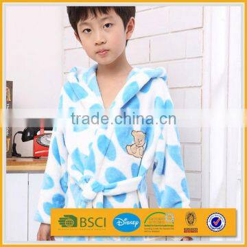 cute animal coral fleece hooded baby bathrobe