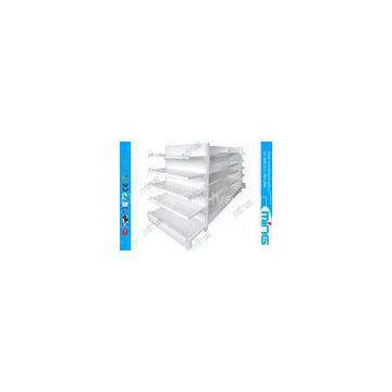 Double Sided Food Storage Retail Display Shelves , Heavy Duty Wall Shop Gondola Shelf