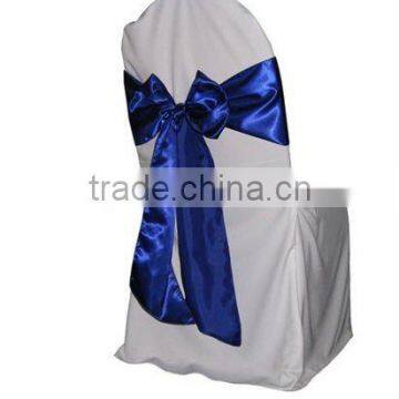 wedding satin chair sash and white wedding polyester chair cover
