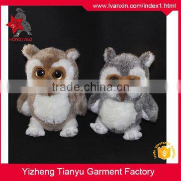 Cute design wild animal soft material Big eyes plush toy custom plush owl toy