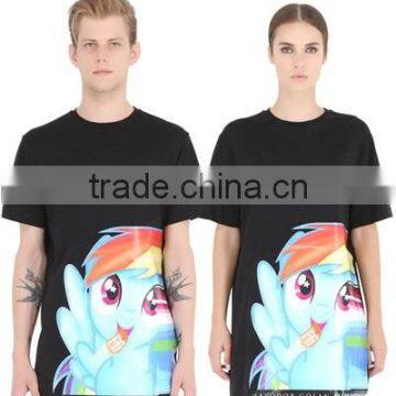 Custom Unisex Rubber Printed Black T-Shirts,100 Cotton O Neck T-Shirts for Men and Women photo-2