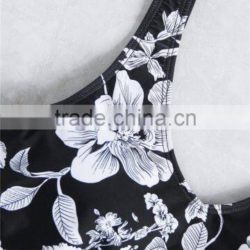 Sublimation Printed Bikini Control Brief Bottom Tankini High Waisted Swimsuit photo-4