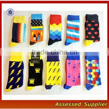 FXS139 Cheap Custom Happy Dress Socks Mens Coloful Business Sock Women photo-5