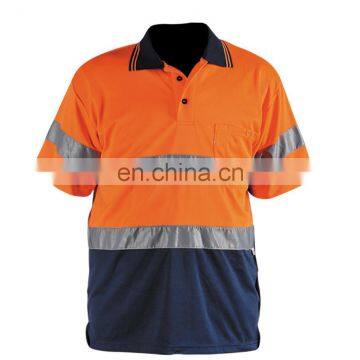 High Visibility Safety Cotton Polo T-Shirt