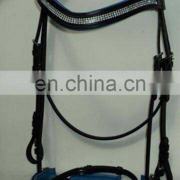 FANCY LEATHER SNAFFLE BRIDLE. photo-4