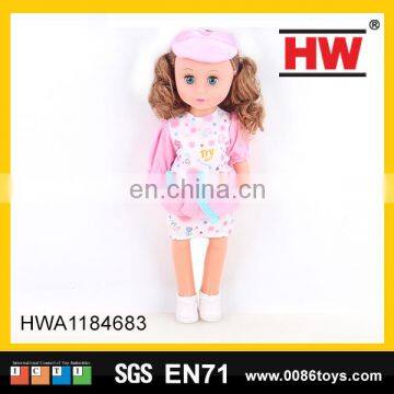 Hot sale 14inch plastic fashion girl doll