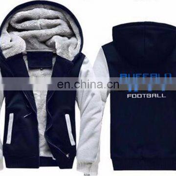 USA Football League Bill Zip Jacket Thicken Custom Sublimation Sports Outwear Jersey Sportswear Men Women Casual Coat